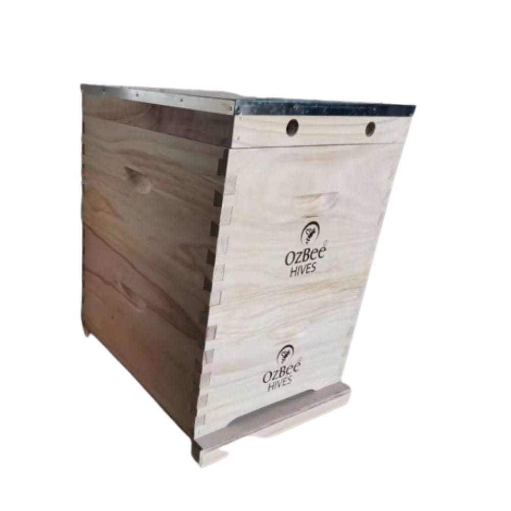 8 Frames Premium Double Beehive Kit NZ Pine Timber-Flat Pack Boxes, OZBEE Premium Beehive