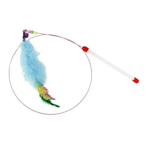 2024 Four Section Telescopic Cat Stick 90CM Super Long Carbon Fiber Fishing Rod Scratch Resistant Feather Cat Toy Pet Supplies