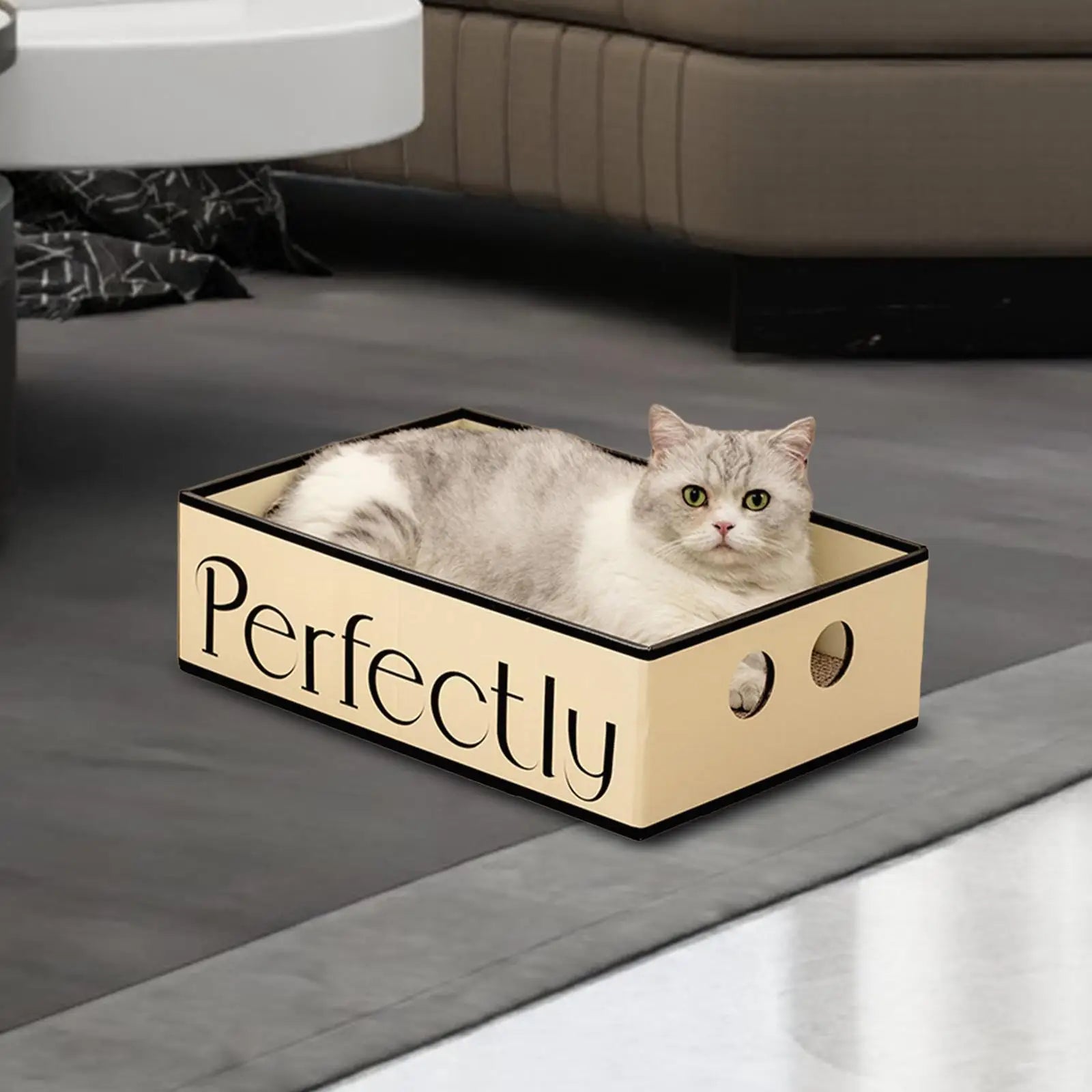 Cardboard Cat Scratcher Durable Heavy Duty Lounger Box Cat Scratching Board