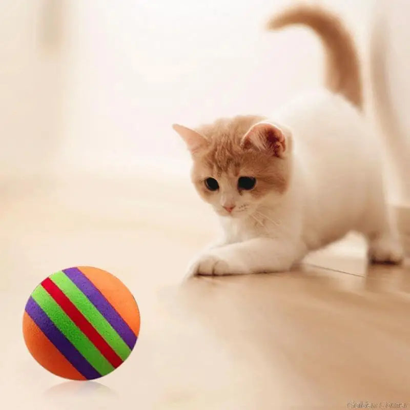 10 Pcs Pet Toy Latex Balls Colorful Chew For Dogs Cats Puppy Kitten Soft Elastic Dropshipping