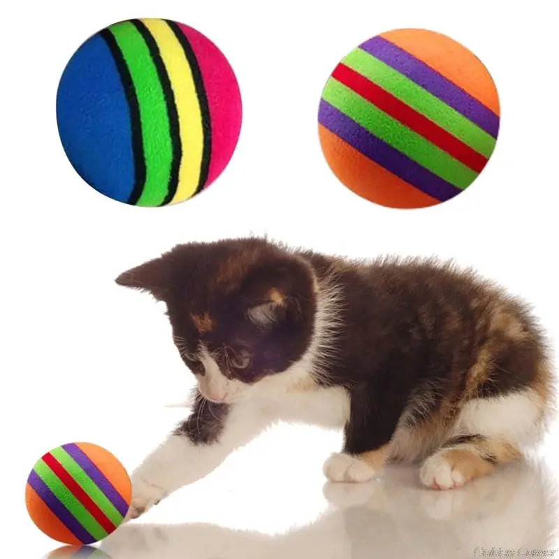 10 Pcs Pet Toy Latex Balls Colorful Chew For Dogs Cats Puppy Kitten Soft Elastic Dropshipping
