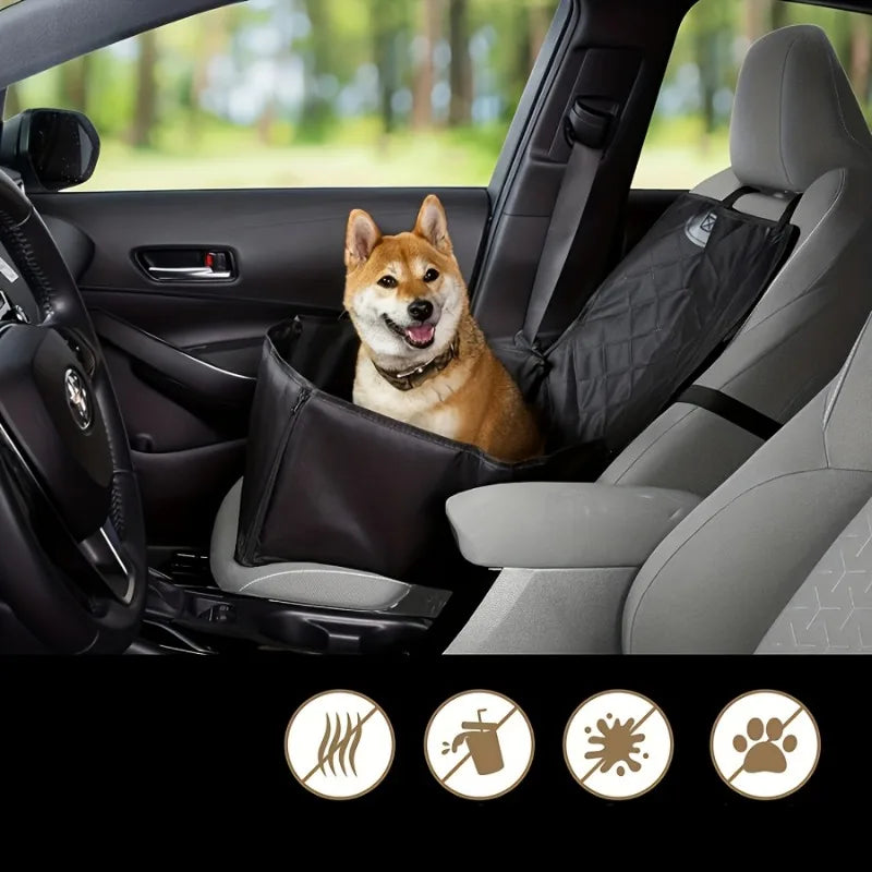 All-Season Pet Travel Safety Basket - Secure Design, Car Seat-Fitting Size Prevents Pet Movement, Ensures Driving Safety