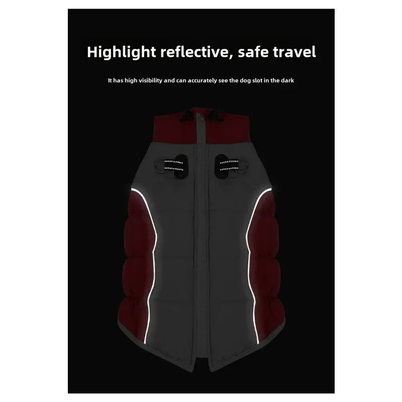 6 Size XL-6XL Winter Pet Dog Clothes Warm Big Dog Coat Puppy Clothing Waterproof Pet Vest Jacket For Small Large Dogs