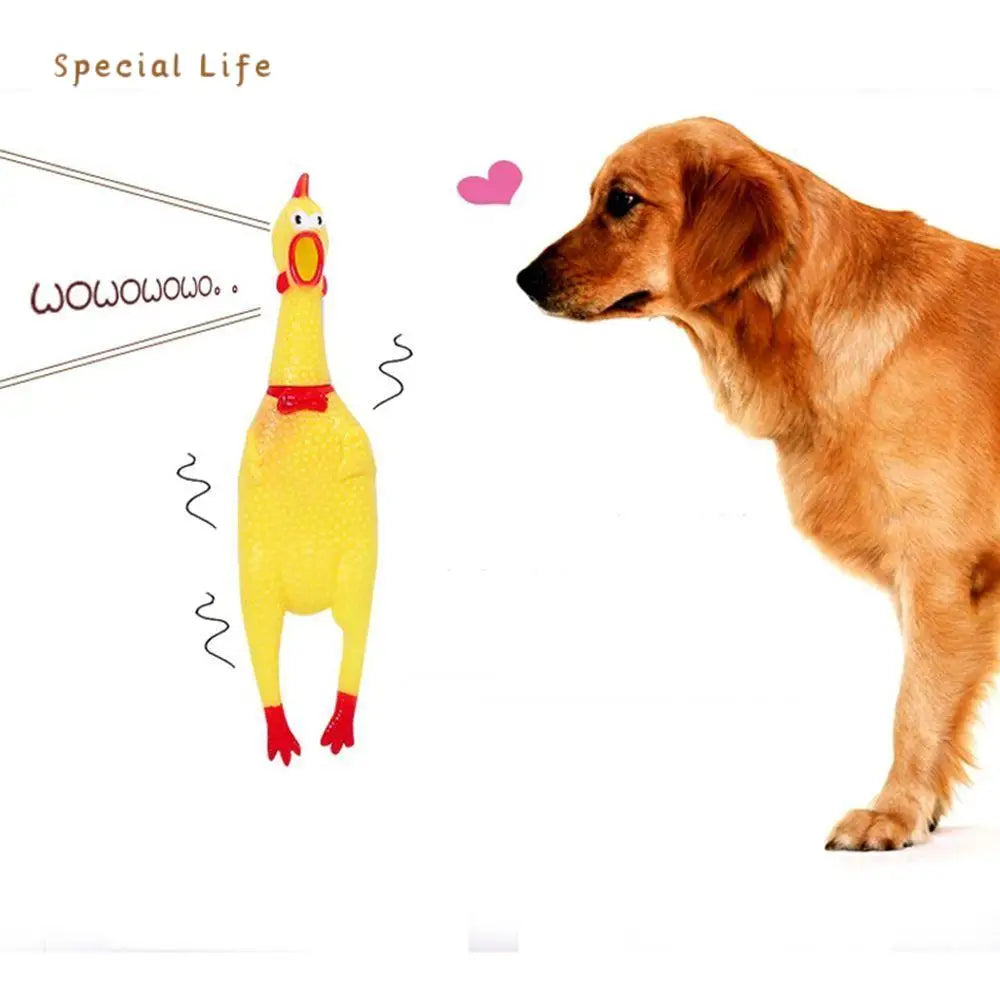 1 Piece Lovely Rubber Cute Pet Squeaky Toy Pet Supplies Screaming Chicken Pet Dog Chew Toy